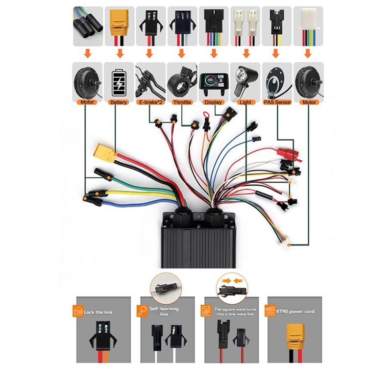 HOES-UKC1+ Compteur à écran LC - Sine Wave Controller 48V 72V 80A avis et prix